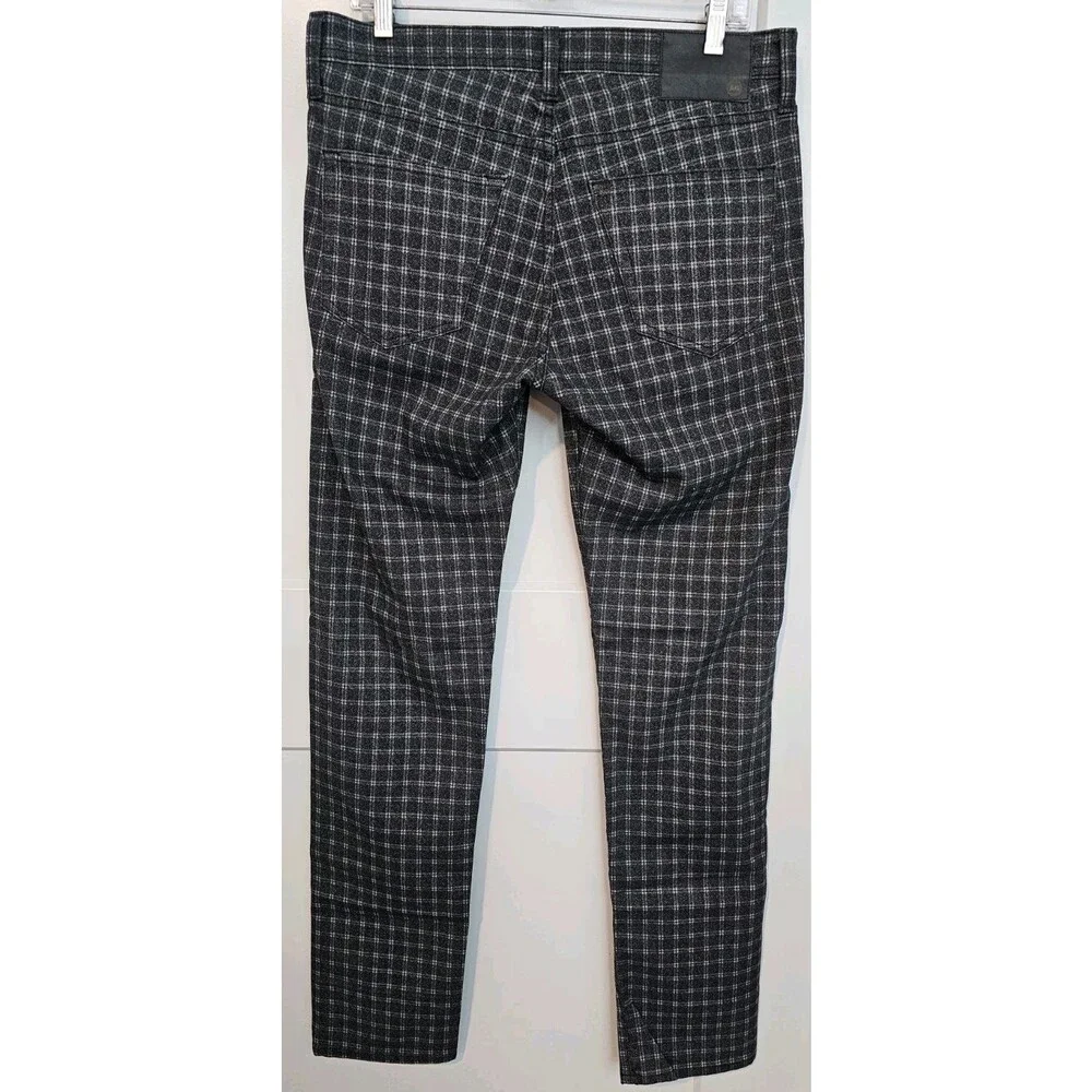 AG  Adriano Goldschmied  Tellis Modern Slim Jeans/Trousers Black Checkered 32x32 - Picture 3 of 15